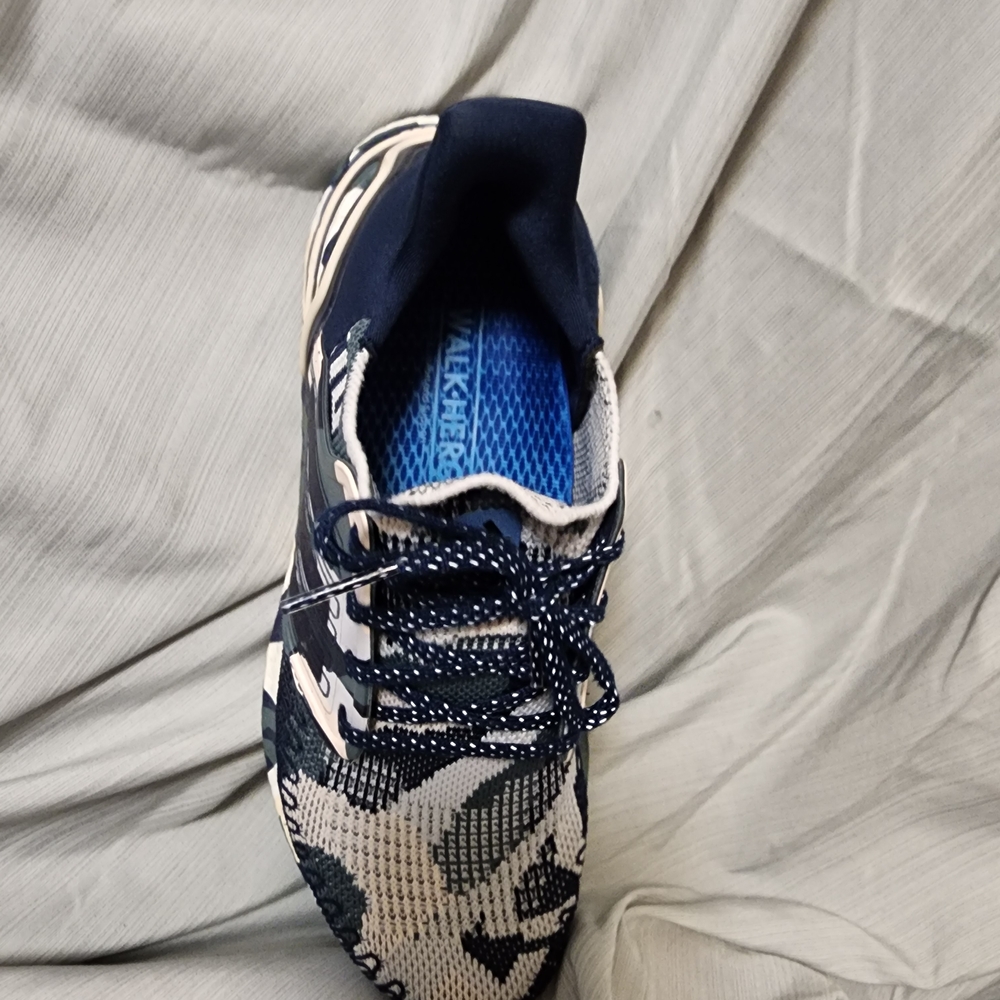 Adidas Navy and Cream Knit Sneakers